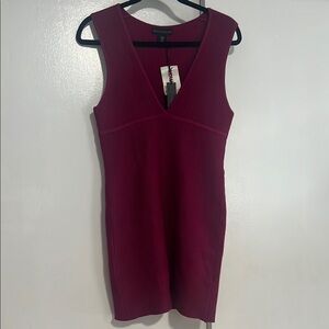 House of Harlow 1960 Pink V-Neck Sleeveless Sheath Mini